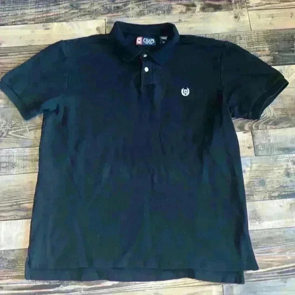 Men’s Black Chaps Polo shirt size Large - Picture 1 of 3